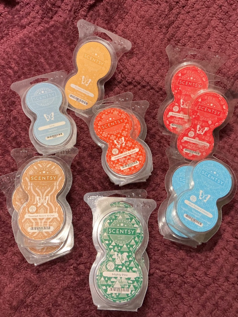 SCENTSY PODS - 12 packs of 2 pods in each Assorted
